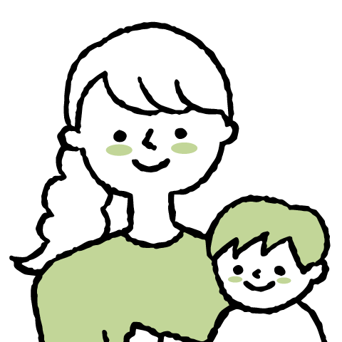 若い親子のイラスト